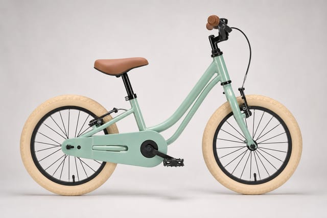 14-Zoll-Kinderfahrrad mit tiefem Einstieg im Profil